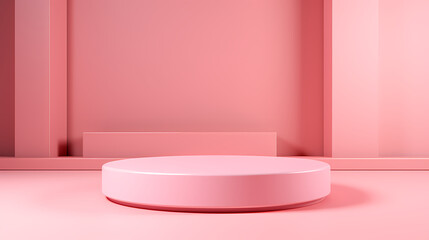 Fototapeta na wymiar Simple gradient round marble podium