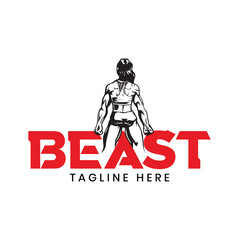 Beast female logo - Fit wear & Fitness Equipment - Branding & Logo Design