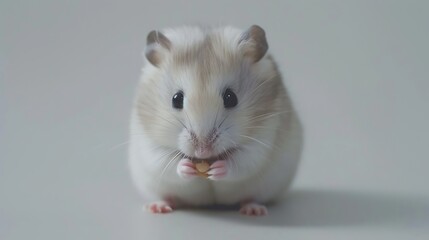 Chinese Hamster's Diligent Food Storage in Plump Cheeks