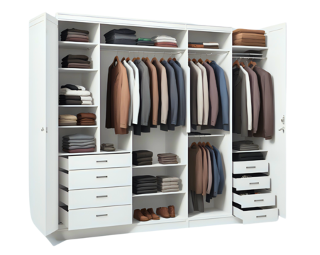 wardrobe isolated on white/transparent background, cut out