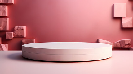 Abstract podium with copy space for product in minimalist style