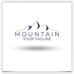 Vector mountain logo design template