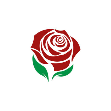 Rose flower Logo Template vector icon
