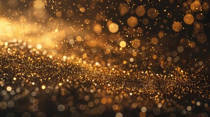 glitter lights grunge background, gold glitter defocused abstract Twinkly Lights Background.