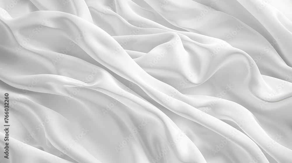 Poster white cloth background abstract with soft waves.