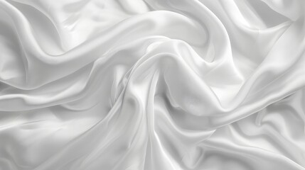 Obraz premium White cloth background abstract with soft waves.