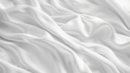 Obraz premium White cloth background abstract with soft waves.