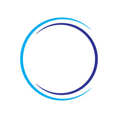 Circle with two color element icon