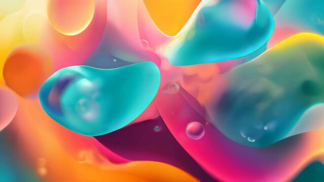 Abstract colorful background with liquid drops. Vector illustration. EPS 10.