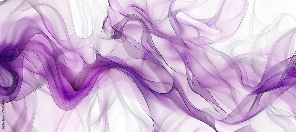 Poster dreamy abstract spring landscape with lavender and cream gradient background and wispy clouds