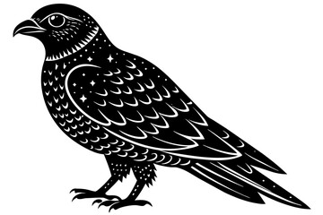 nighthawk silhouette vector illustration