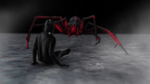 Nightmare of spider endless loop in 4k resolution