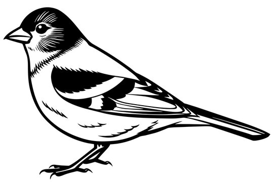 recommend clip art: chaffinch silhouette vector illustration