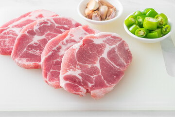 fresh pork neck raw or collar pork
