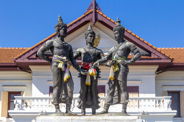 The three King Monument, Chiang Mai, Thailand.