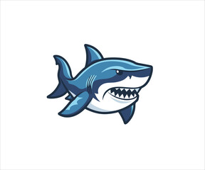 shark mascot logo illustration