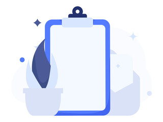 Invite friends to conduct questionnaire flat vector concept operation hand drawn illustration
