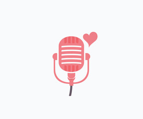 podcast love logo design