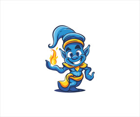 Aladdin logo mascot illustration