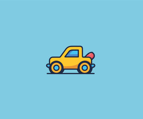 car cartoon logo illustration