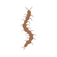 Vektor Cartoon set of Centipedes