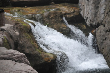 waterfall on the rocks