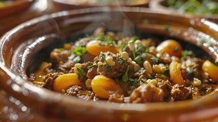 A Moroccan tagine cooking class, where participants learn to slow-cook lamb with apricots, almonds, and spices in traditional clay cookware. 