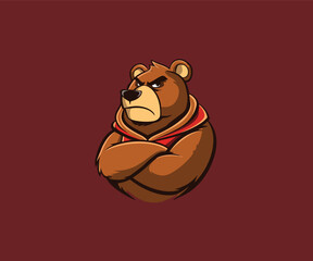 bear mascot logo illustration