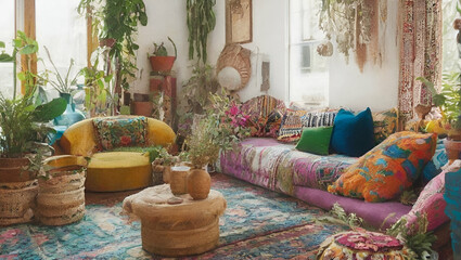 Stylishly Comfortable Living Room with Sofa