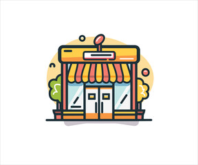 merchant shop logo design template