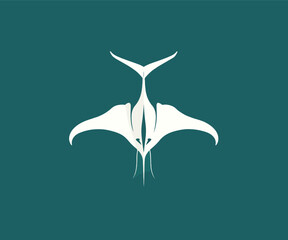 Stingray logo design template