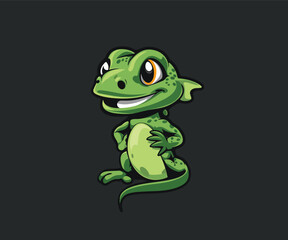 lizard mascot illustration logo