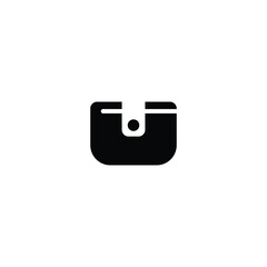 flat design wallet icon logo