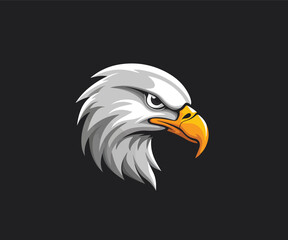 bald eagle hawk logo design mascot