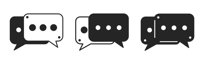 Message bubble icon on white background. Vector logo message bubble illustration.