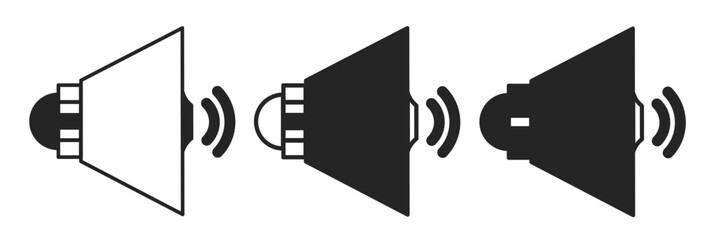 Loudspeaker icon on white background. Vector logo loudspeaker illustration.