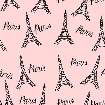 seamless pattern with eiffel