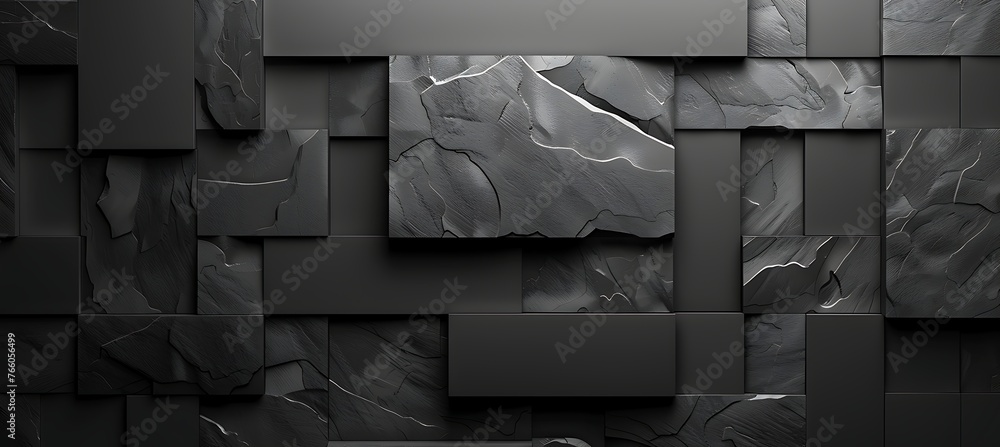 Poster elegance in simplicity: captivating depth of a black brick textured backdrop creates timeless ambian