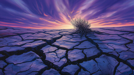 Land with dry and cracked ground. Desert,Global warming background - obrazy, fototapety, plakaty