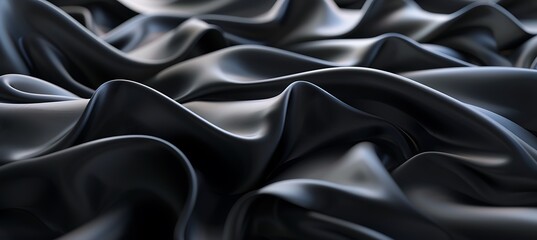 Fototapeta premium Captivating Depth: Enhancing Visual Appeal with a Luxurious Black Fabric Textured Backdrop, Elevating Aesthetic Quality and Immersive Experience