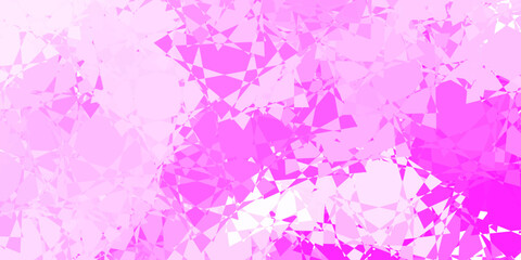 Fototapeta na wymiar Light Purple vector backdrop with triangles, lines.