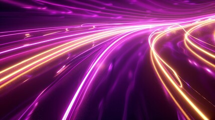 Fototapeta premium Abstract Purple Gold streak neon lights super high resolution