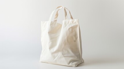 Calico bag reduce the use of plastic bags, the concept of releasing global warming. Isolated on white background this has clipping path
