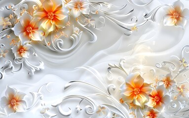 A White Background With A Flower Pattern Month Ramadan Kareem Ramadan Mubarak Beautiful