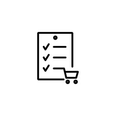 shopping list line icon