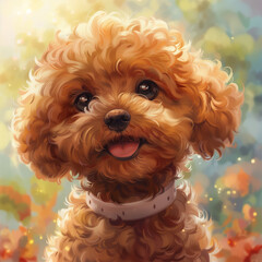 generative ai: a cute brown toy poodle