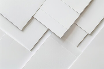 Geometric blank white paper pattern for background