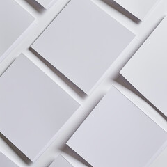Geometric blank white paper pattern for background