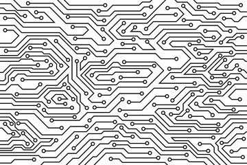 Abstract futuristic circuit board background. High computer technology blue color background. Stock illustration