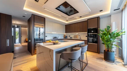Foto op Plexiglas Russia Moscow - Modern interior kitchen design of urban real estate © rimsha